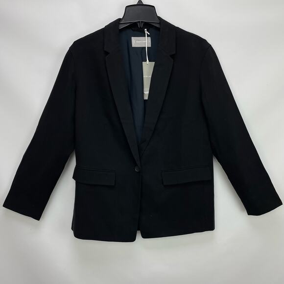 Everlane Womens The Easy Blazer Size 0 Black One Button NWT $128 - Picture 4 of 10